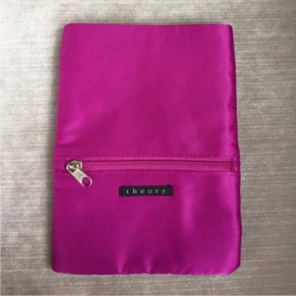 Silk Magenta Purple Theory Zipped Pouch Bag - Picture 1 of 3